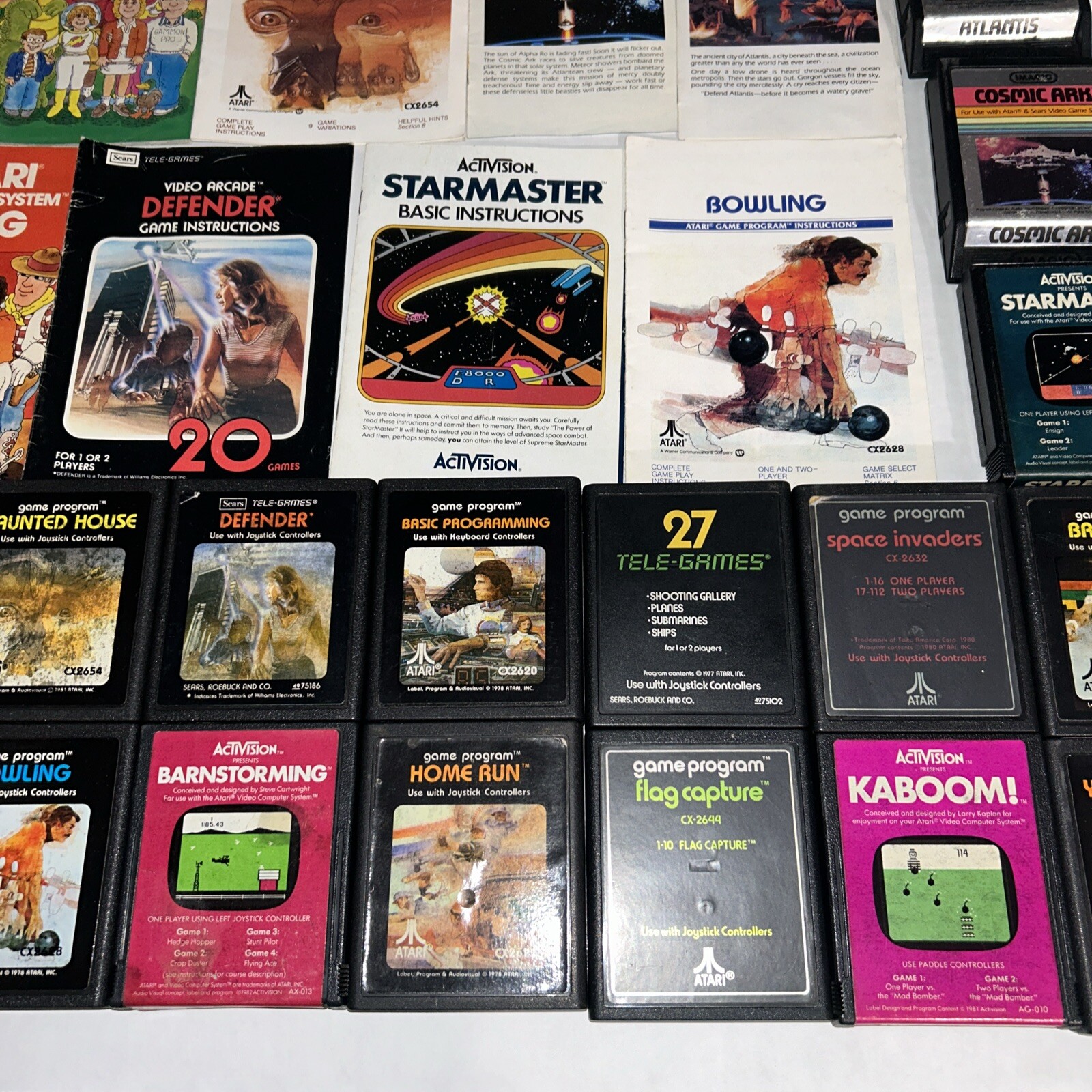 Vintage Atari Lot Of 15 Games All Tested Working W/ Some Manuals | eBay