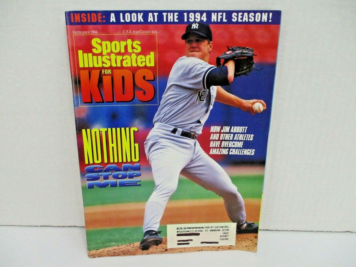 Sports Illustrated For Kids September 1994 Jim Abbott Poster Uncut Cards  Bledsoe