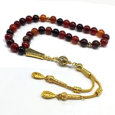Big Miracle Red Agate Prayer Beads-Tesbih-Tasbih-Tasbeeh-Masbaha (10mm 33 Beads)