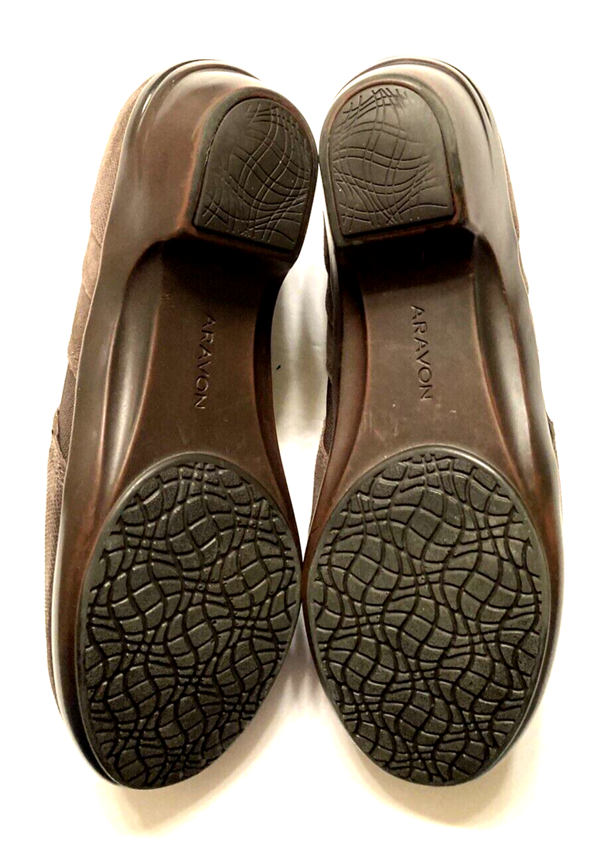 Womens ARAVON Size 7 Brown Leather Shimmer Clogs Loafers Style Shoes Womens ARAVON Size 9.5 Brown Leather Shimmer Clogs Loafers  main image 3