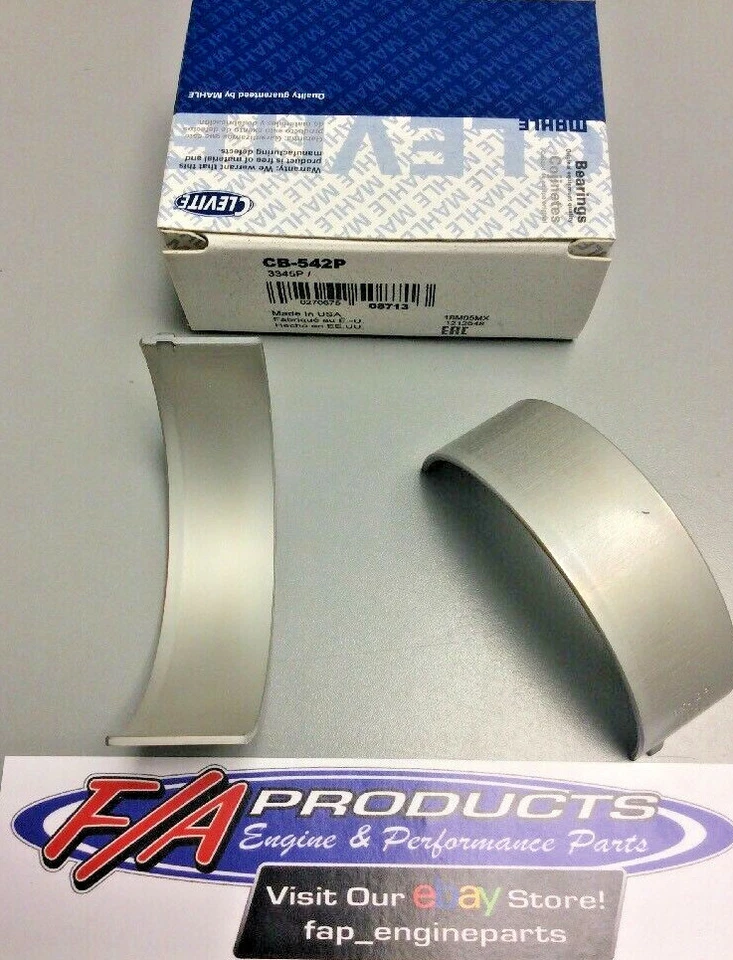 Juego de 8 cojinetes de varilla de conexión Clevite CB542P Oldsmobile + motores Cadillac V8 Foto 4 de 4