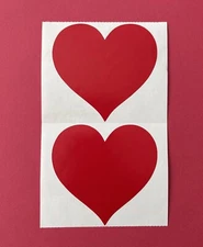 Vintage Mrs. Grossman's Giant Red Hearts - Jumbo Stickers