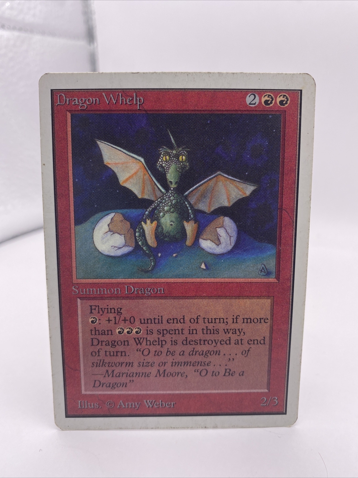 Dragon Whelp Unlimited MTG Magic The Gathering Moderately Played 1993 Rare Red