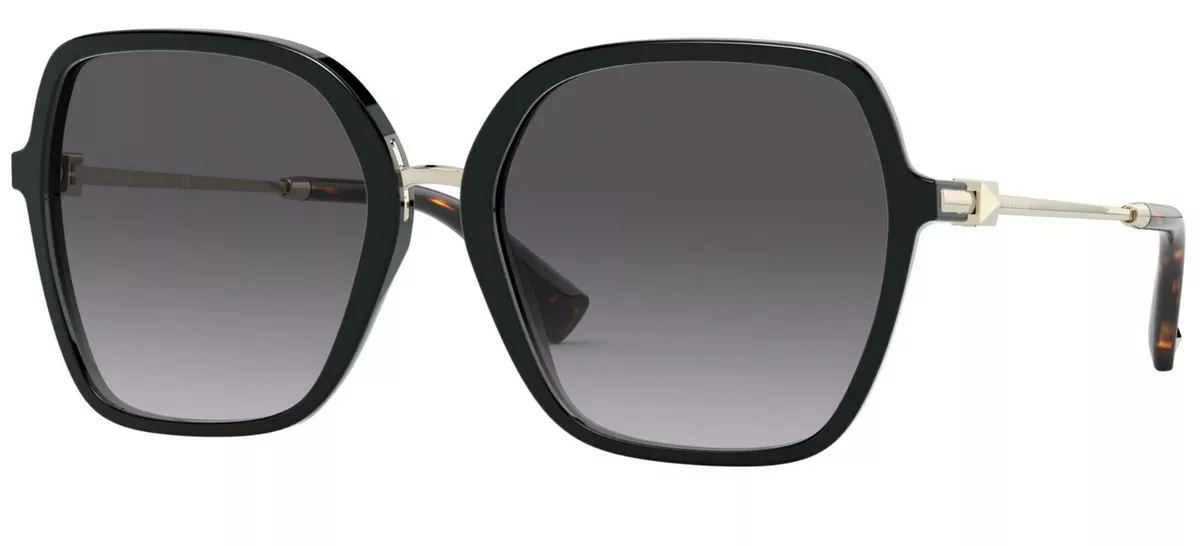 Valentino ROCKSTUD VA 4077 Black Grey Shaded 5001 8G Sunglasses