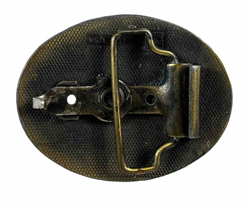 VINTAGE 1970s Belt Buckle BANDAG TIRE Co SAFETY AWARD Solid Brass HitLine Buckle - Picture 3 of 5