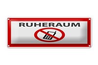 Blechschild Hinweis 27X10 Cm Ruheraum Handy Verboten Deko Schild