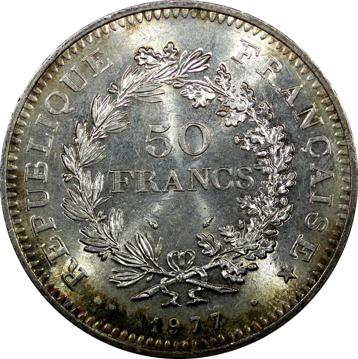 人気のヘラクレス大型銀貨 1円出品！ フランス 1873年 5フラン