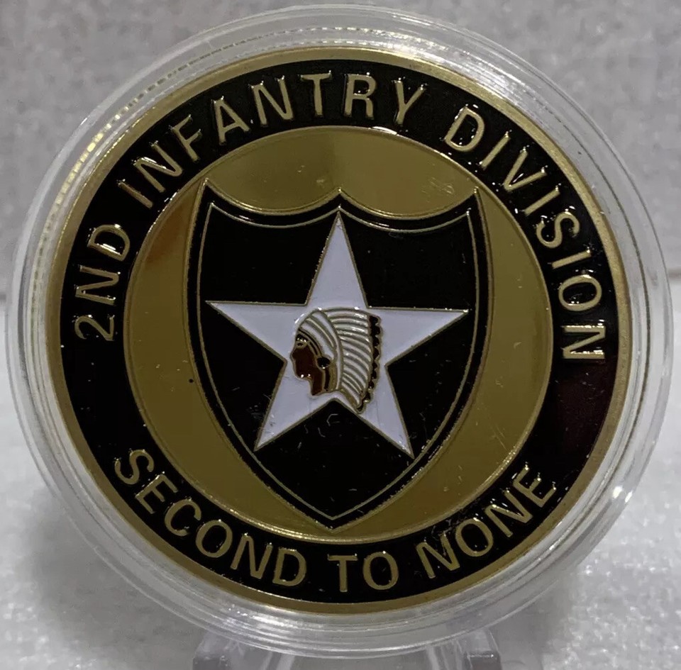 * RARE US ARMY SECOND INFANTRY DIVISION SECOND TO NONE CHALLENGE COIN ...