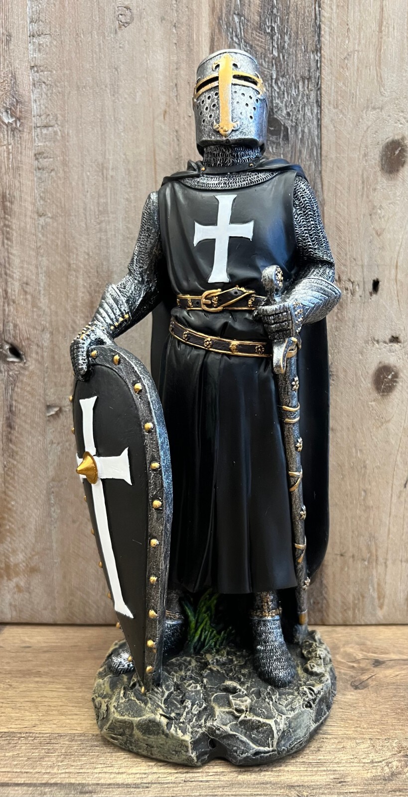 Knight Crusader Resin Figurine 11.5
