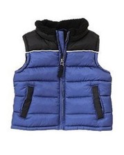 GYMBOREE SNOWBOARD LEGEND BLUE PUFFER VEST 6 12 24 2T 3T NWT