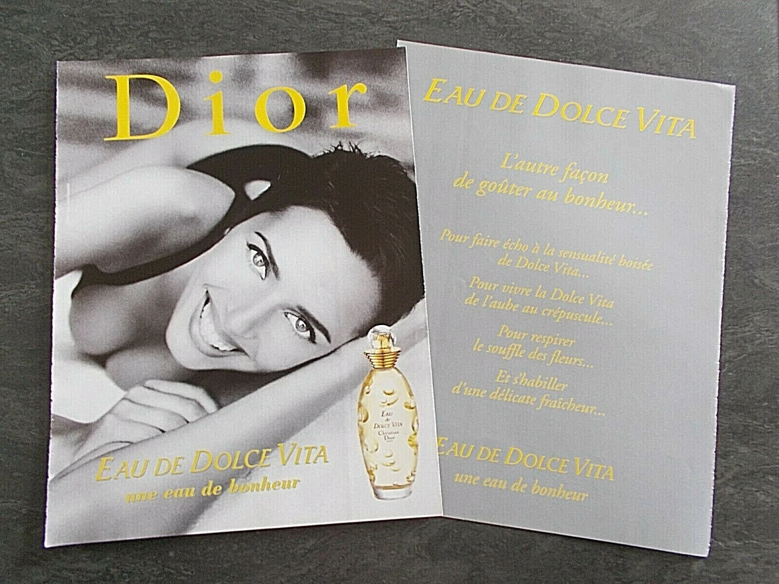 Publicité papier Parfum. Perfume ad. Dior Dolce vita et Eau de Dolce vita