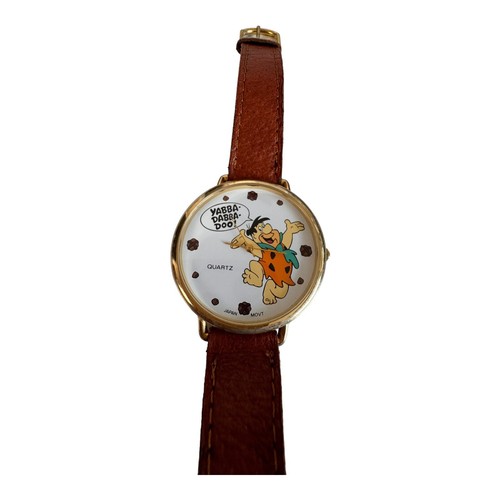 Fred Flintstone Quartz Watch Hanna Barbera 1990 NeedS Battery Japan - Bild 2 von 5