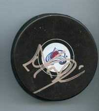 MARC DENIS SIGNED COLORADO AVALANCHE HOCKEY PUCK w/ COA