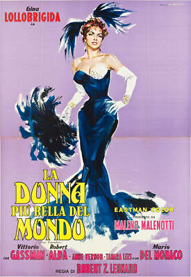 Beautiful But Dangerous (1955) Italian Movie Poster - 12x18
