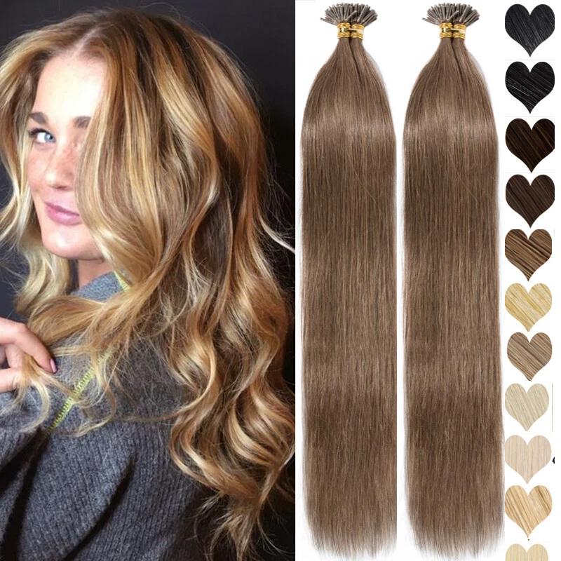 I tip hair extensions human cheap hair 100 s