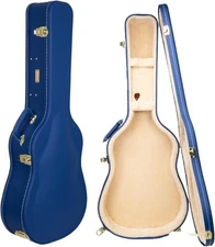 Crossrock Super Jumbo Acoustic Guitar Case for Gibson SJ-200 | Vibrant Blue