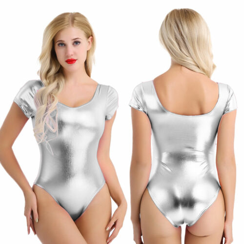 Damen Erwachsene Leder Ballett Tanz Gymnastik Trikot Bodycon Body Unitard Lot - Bild 9 von 76