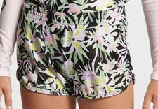 NWT Volcom Girl's On Tropic 2 Swim Shorts Multi Size L