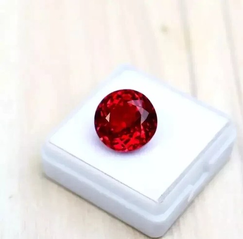 13 x 13 mm Natural Flawless Mozambique Blood Red Ruby Round Loose LG Gemstone