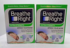 2 pk Breathe Right Extra Strength Nasal Strips 26 Clear Strips 52 total exp 3/27