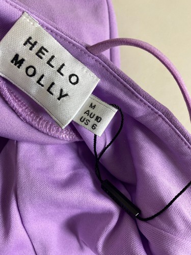 Hello Molly Asymmetrical Lavender Midi Dress size 6 Romantic Event Cocktail - Picture 3 of 17
