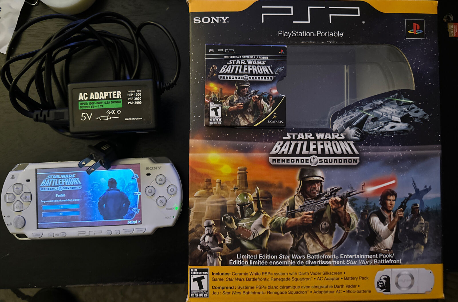 PlayStation Portable Limited Edition Star Wars Battlefront Renegade  Squadron Entertainment Pack - Ceramic White