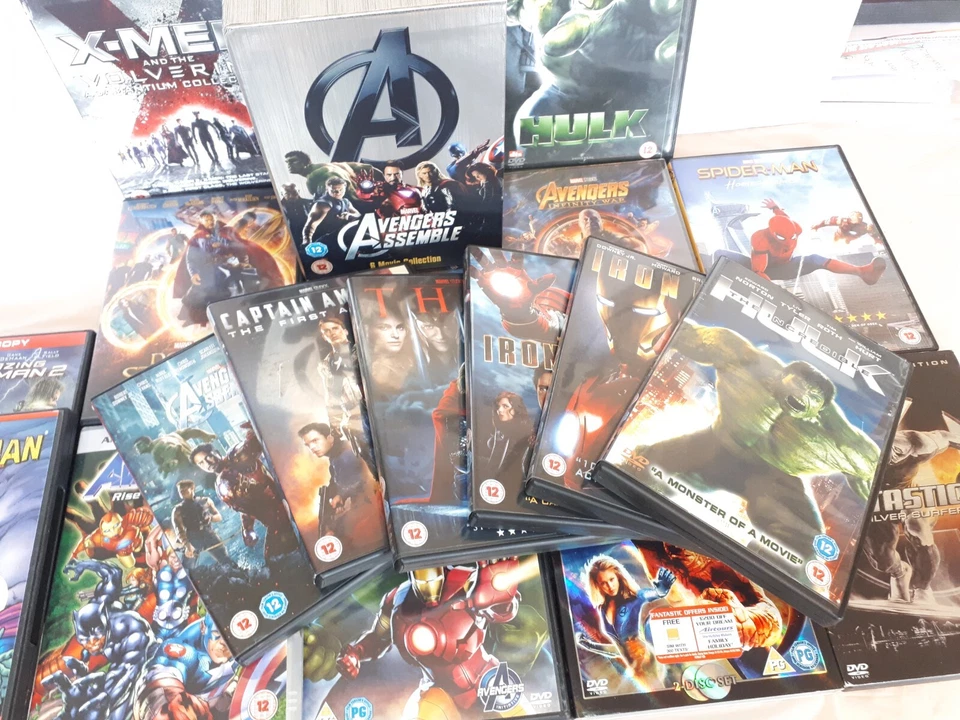 DVD Bundle 24x Marvel & MCU Movies - Spider-Man X-Men Avengers Fantastic 4 Hulk - Image 4 of 4