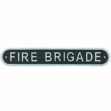 BRAND NEW FIRE BRIGADE CAST IRON SIGN