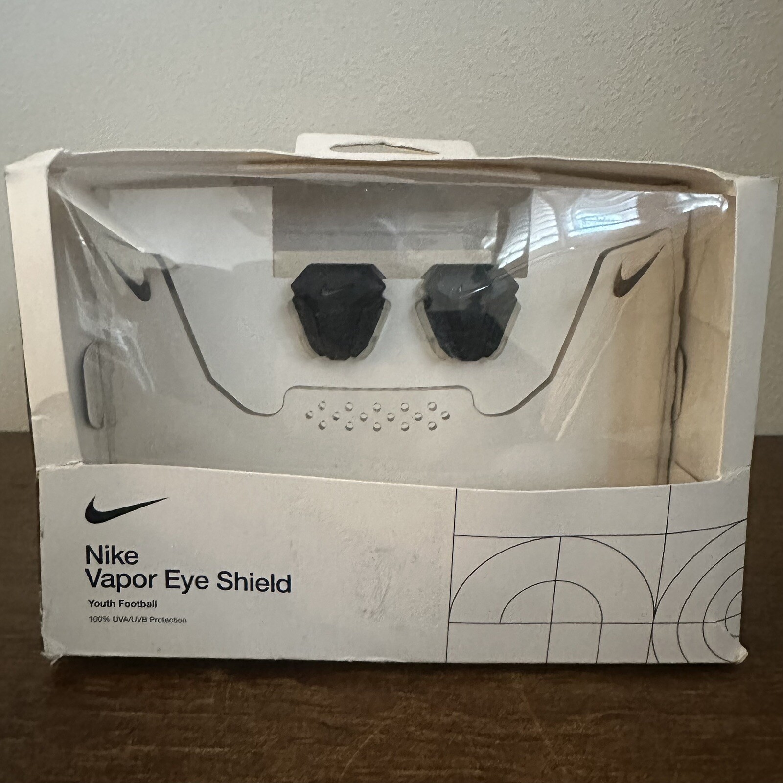 New Nike Vapor Eye Shield Clear Youth 1 Size Football Helmet Style DV4216-915