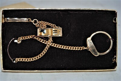 Vintage ANSON 21'' Pocket Watch gold Tone fob