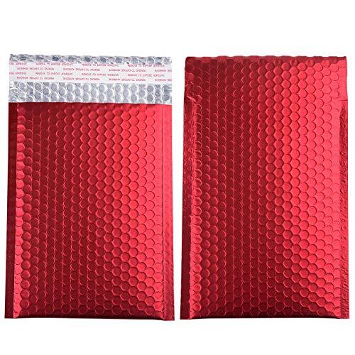 Metallic Matte Red Bubble Mailer Mailing Padded 6"x 9 inch Envelopes , 25-Pack - Picture 1 of 7