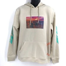 Brooklyn Cloth Mens Long Sleeve Medium Pullover Hoodie Beige New