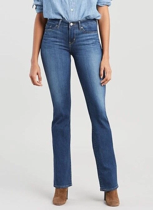 Levi&#039;s Women&#039;s 715 BOOTCUT Medium Wash Blue Denim 0 2 4 6 8 10 14 16 | eBay