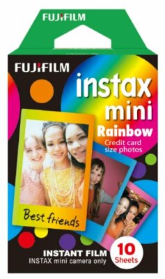 Fujifilm Instax Mini Rainbow Instant Film 10 Photos For Mini 90 8 25 7S Instant