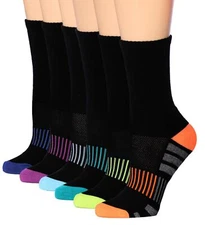 Women's 6-Pack Athletic Hiking Arch Support Breathable for Running & Sports A...