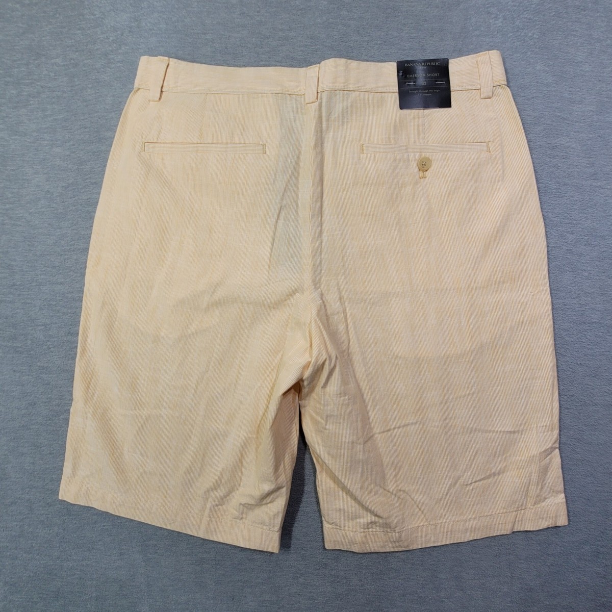 Banana Republic Shorts Mens 32 Orange Striped Emerson Short 11