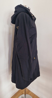 Didriksons dunkelblau Mantel Gr. 40 Parka Regenmantel Dry 5 LESEN Kapuze Storm System 