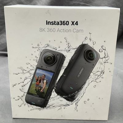 Brand New Insta360 X4 360 Action Camera Waterproof USB-C Black 2.5in Screen