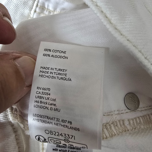 Free People We The Free Jeans Donna 27 Ottico Bianco Jam Session Relaxed Capri - Foto 11 di 12
