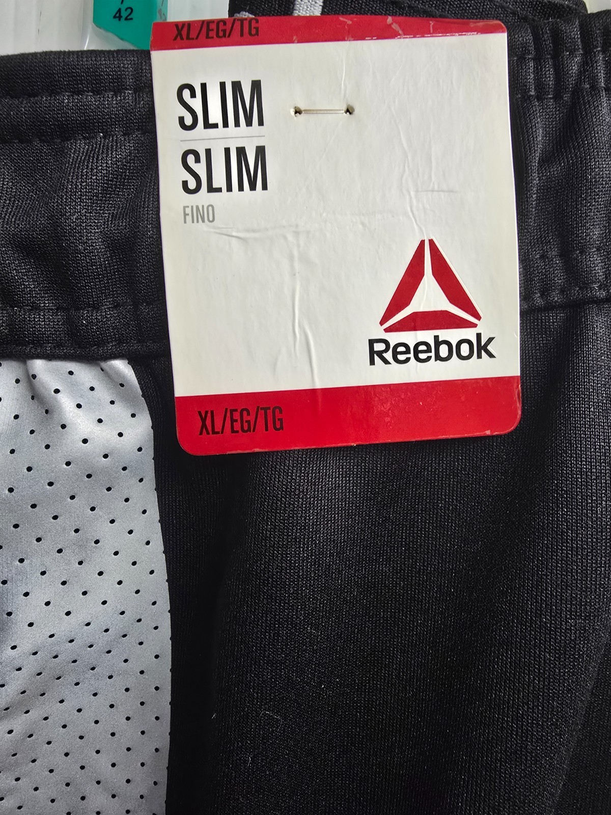 Reebok NEW Men's Black Slim Elastic Waist Drawstring Interlock Pants thumbnail 4