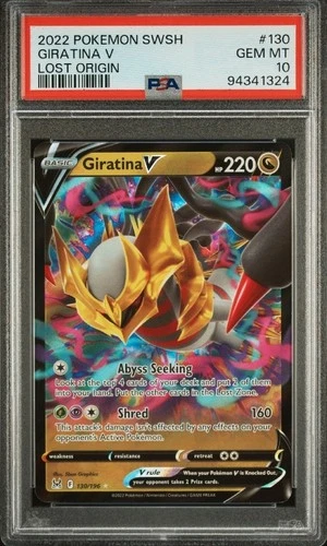 PSA 10 GEM MINT 2022 SWSH GIRATINA V 130/196 SWORD & SHIELD LOST ORIGIN 🔥🔥