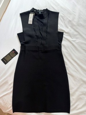 Black Bebe Mesh Plunge Bandage Dress - Never worn with tags