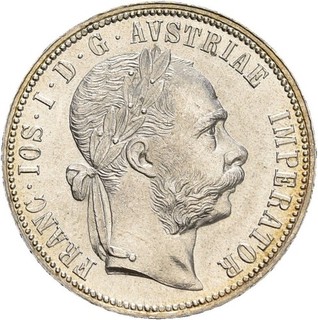 Künker: Österreich Franz Joseph I. 1 Florin 1881 Silber Top!