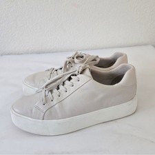 Vince Benfield Leather Platform Sneakers Cafe Au Lait Color Size 38.5 or US 8