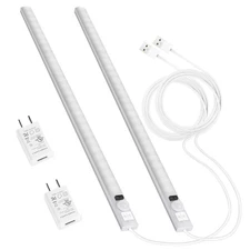 Improved 15.7" Touchless USB Plug-in LED Motion Sensor Under Cabinet Light, S...