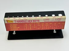 Vintage VACO Tools T-Handle Hex Keys Hardware Display Holder for 10pc SAE Set