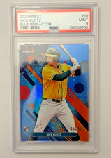 Nick Kurtz 2025 Topps Finest Blue Refractor RC /325 PSA 9 Athletics Rookie 🔥