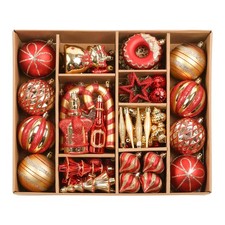 70pcs 2025 Classic Christmas Balls Ornaments Set, Shatterproof Plastic Bauble...