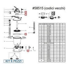 BESTWAY 6 Piece Filter Seals Kit 58515 (ex 58397) 