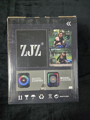 ZJZ ZJZ9048B Bluetooth Party Speaker LED Karaoke USB SD Remote Open Box